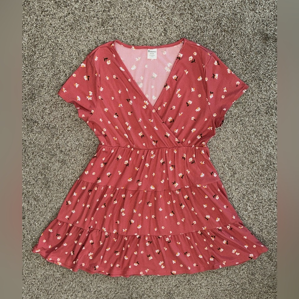 Floral Pink Wrap Dress